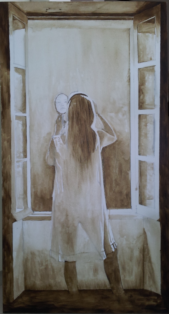 1.30x70  אשה בחלון  ander peinting  2013.jpg
